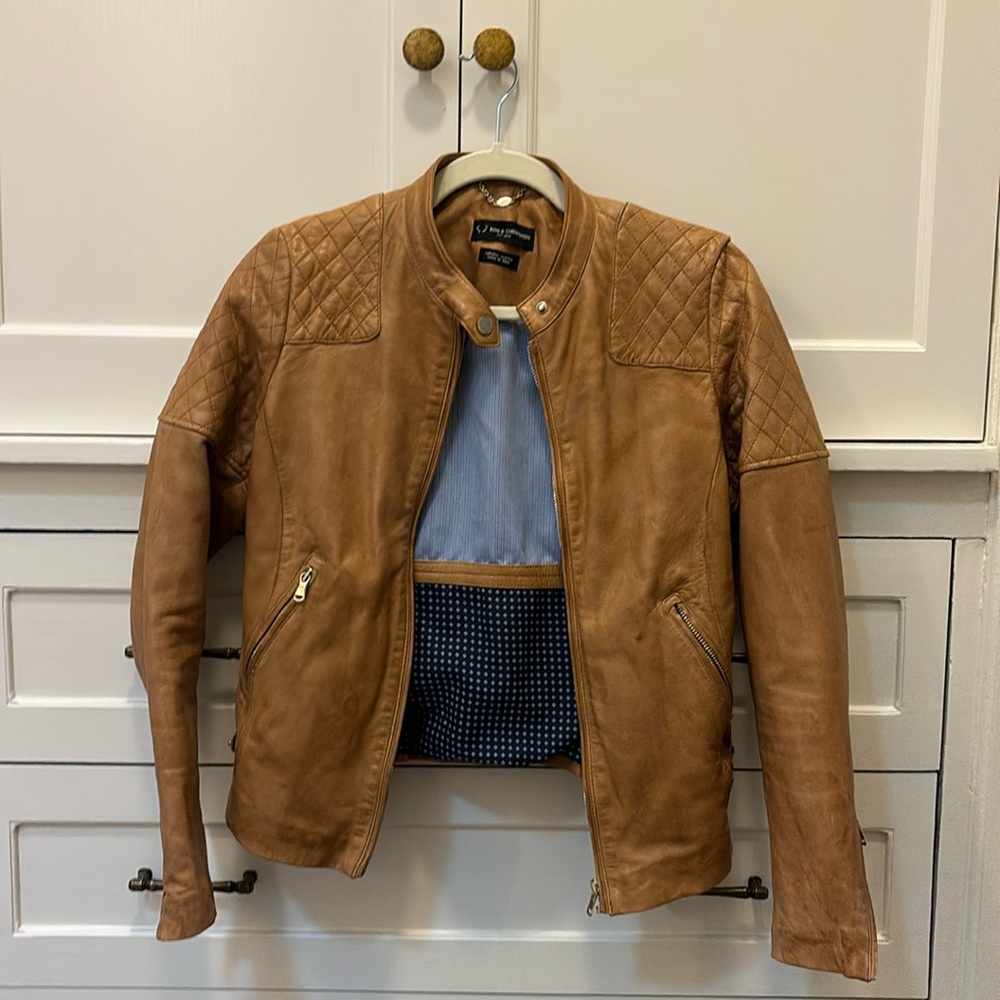 Bod & Christensen natural leather jacket, camel